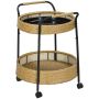 Kitchen trolley Homcom 50x66cm., black/light brown