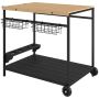 Kitchen trolley Homcom 97.5x65x81cm., black/light brown