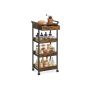 VASAGLE LRC049K01 kitchen trolley, 3-tier, with drawer, 30 × 46.2 × 96.1 cm