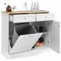 Kitchen trash can cabinet, 38 l, Black, 100 × 90.5 × 33.5 cm