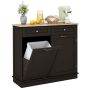 Kitchen Trash Cabinet, 11 Gallon, 2 Drawers, 100.33 × 90.17 × 35.56 cm