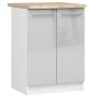 Köögikapp OLIWIA S60, 2 ust, Valge, 60 × 85 × 46 cm