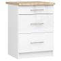 Кухонный шкаф OLIWIA S60, 3 ящика, Белый, 60 × 85 × 46 см