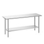 Кухонный стол VEVOR YH2-72, 2 полки, 182,9 × 86,4 × 61 см
