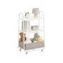 Köögikäru VASAGLE LILEA LRC001WB01, 3 astet, Valge/pruun, 43 × 81 × 30 cm