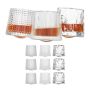 Viskiklaasid, 12 tk, 3 kujundust, 150 ml, Ø 8 × 7,5 cm