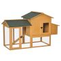 Chicken coop PawHut 168x75x103cm., light brown/green