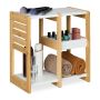 Полка для ванной комнаты Relaxdays, 3 открытые полки, 34 × 35 × 20 см