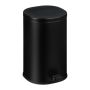 Vannitoa prügikast Relaxdays, 5 l, pedaaliga, Must, Ø 20,5 × 31,5 cm