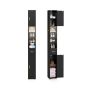Bathroom cabinet, 3 doors, Black, 20 × 181 × 20 cm