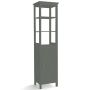 Bathroom cabinet, 3 tiers, doors, Gray, 40 × 32 × 161.5 cm