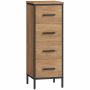 Шкаф для ванной комнаты, 4 ящика, Дуб, 30 × 82 × 30 см