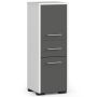 Шкаф для ванной комнаты AKORD FIN 2D 1SZ, 2 дверцы, 1 ящик, белый/серый, 30 × 85 × 30 см