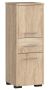 Шкафчик для ванной комнаты AkordV2 FIN 2D 1SZ, 2 дверцы, 1 ящик, Коричневый, 30 × 85 × 30 см