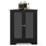 Bathroom cabinet, corner, 2 doors, Black, 63 × 81.5 × 32 cm