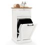 Bathroom cabinet, with removable laundry basket, 39.37 × 82.55 × 36.83 cm