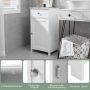 Bathroom cabinet, with a drawer and two shelves, White, 43.18 × 33.02 × 76.2 cm