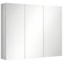 Bathroom cabinet with mirror Kleankin 70x12x55cm., white