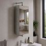 Peegliga vannitoakapp Relaxdays 10053647.0, 3 sektsiooni, 25 × 75 × 12 cm