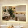 Bathroom mirror LED, Horizontal or vertical installation, Silver, 120 × 70 × 3 cm