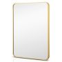Bathroom mirror, vertical or horizontal, Black/gold, 56 × 76.5 cm