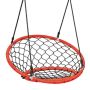 Spider web swing for children with adjustable rope height, orange