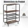 Wine rack, up to 16 bottles, 90 × 117 × 35 cm