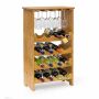 Veiniriiul Relaxdays 10013871.0, 16 pudelit ja 12 klaasi, 50 × 84 × 24 cm