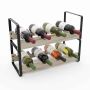 Veiniriiul Relaxdays 10052652.0, 8 pudelile, 39,5 × 29 × 17,5 cm
