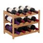 Veiniriiul Relaxdays, horisontaalne, 3 taset, 45 × 30 × 23,5 cm