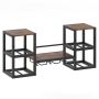 Wine rack, wall-mounted, for 8 bottles, brown, 89 × 25 × 40 cm