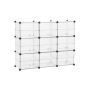 Shoe rack with doors, white