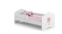 Children's bed Fala with mattress and barrier protection 144 cm x 78 cm x 65 cm, princess with wings