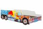 Children's bed Riko with mattress 165 cm x 84 cm x 43 cm, monster truck
