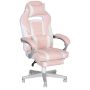 Gaming chair Homcom 63x63x123cm., pink/white