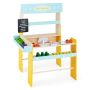 Toy grocery store, with cash register and board, 69.9 × 101.6 × 63.5 cm