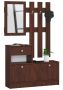 Hallway furniture set NORE, dark brown
