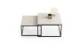 Concrete design coffee table Twin 70x70x42cm / 60x60x36 cm, white