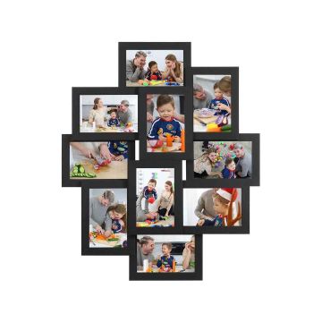 Фоторамка коллаж 10 фотографий Черный