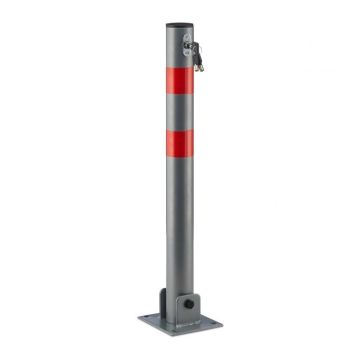 Parkimispiire 65x15x13cm., tumehall/punane