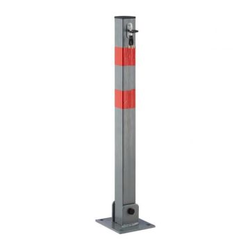 Parkimispiire 65x15x13cm., tumehall/punane