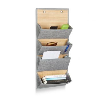 Rippuv korraldaja 3 kambriga 75x34x12cm., hall/helepruun
