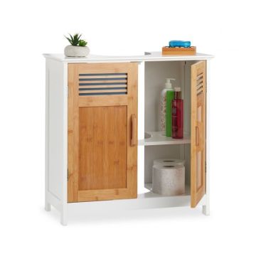 Vannitoa kapp 92x50x25,5cm., helepruun/valge