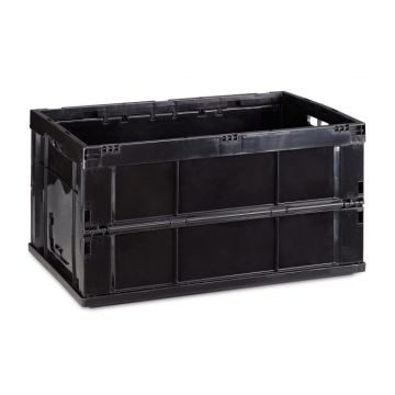 Коробка складная с крышкой 8,5х41,5х62см., цвет черный.