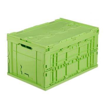Коробка складная с крышкой 32,5х58,5х39,5см., цвет зеленый.