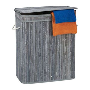 Pesukorv 63x55x35cm, 95L., hall/valge