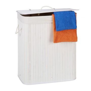 Pesukorv kahe sektsiooniga 63x55x35cm, 95L, valge