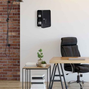 Seinale kinnitatav lukustatav võtmekast, must