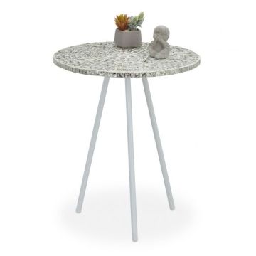 Abilaud 50x41cm., valge/hõbedane värv