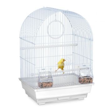Клетка для птиц 49,5x34,5x31см., голубой/белый
